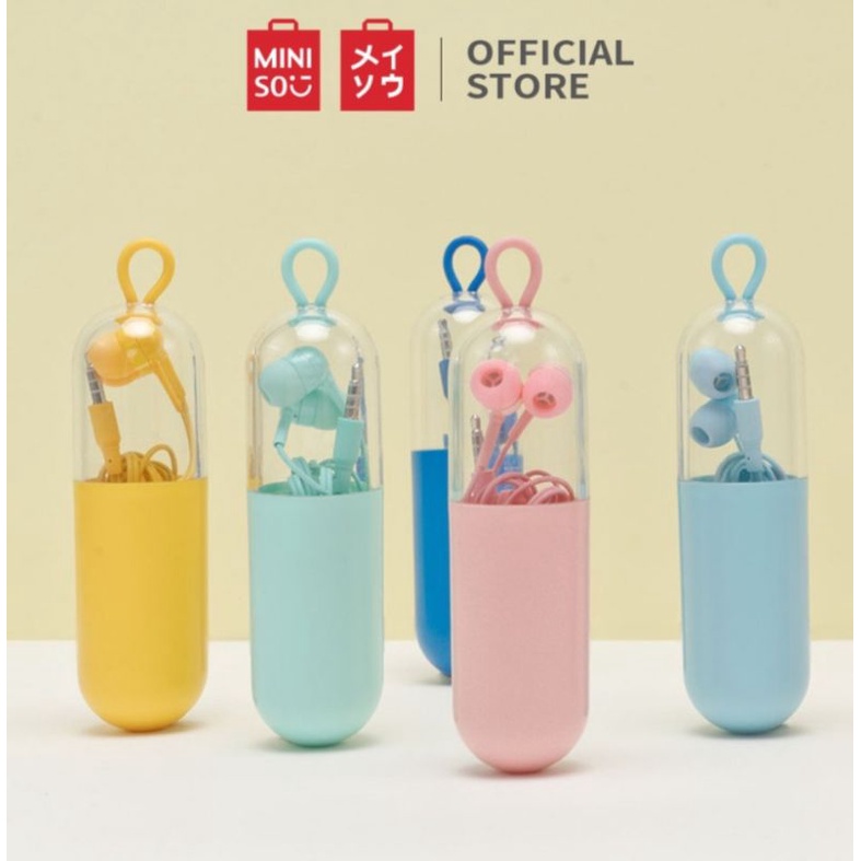 Miniso HF236 Earphone Warna Cerah dengan Mikrofon