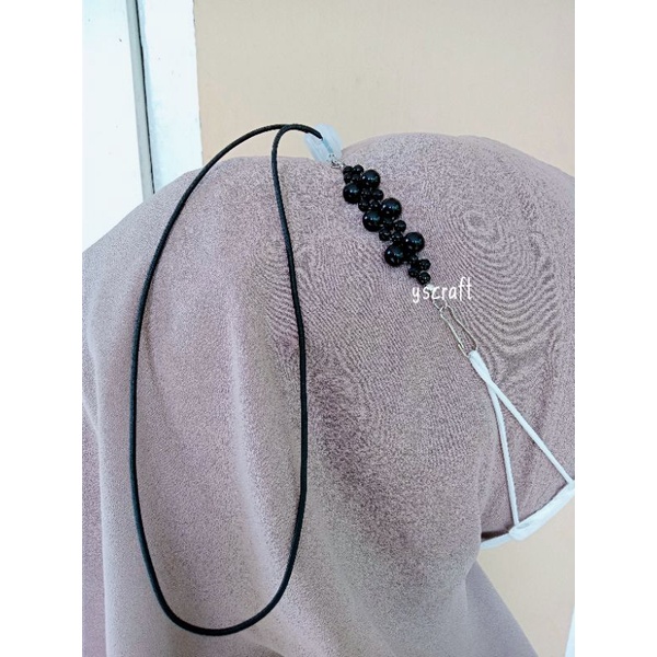 strap masker 2 in 1 mutiara/konektor masker