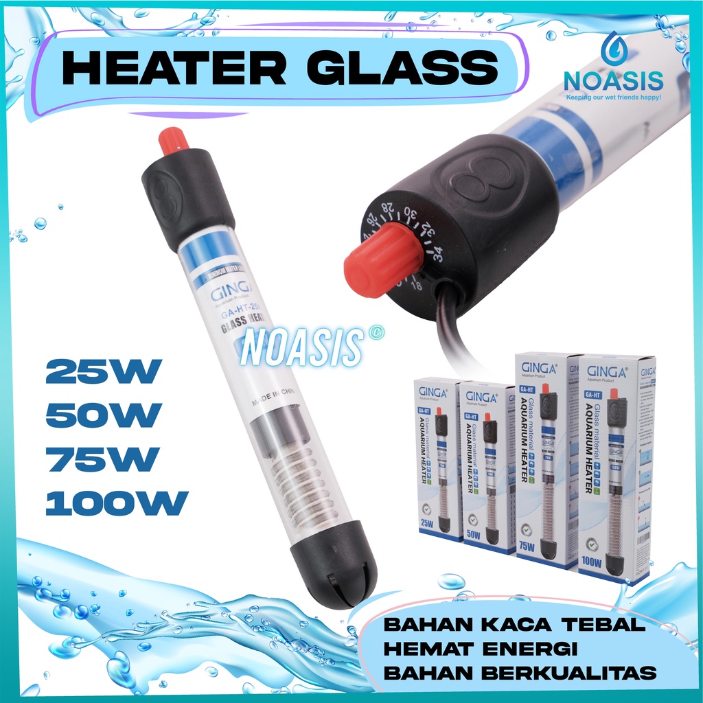 PEMANAS AIR HEATER AQUARIUM AQUASCAPE GINGA 25 , 50 , 75 100 WATT