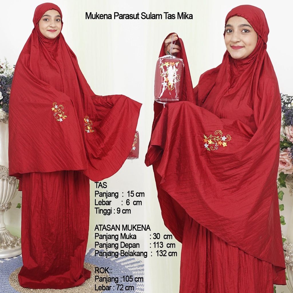 MUKENA DEWASA HALIMAH BAHAN PARASUT EST SELLER HARGA GROSIR BAYAR/DITEMPAT