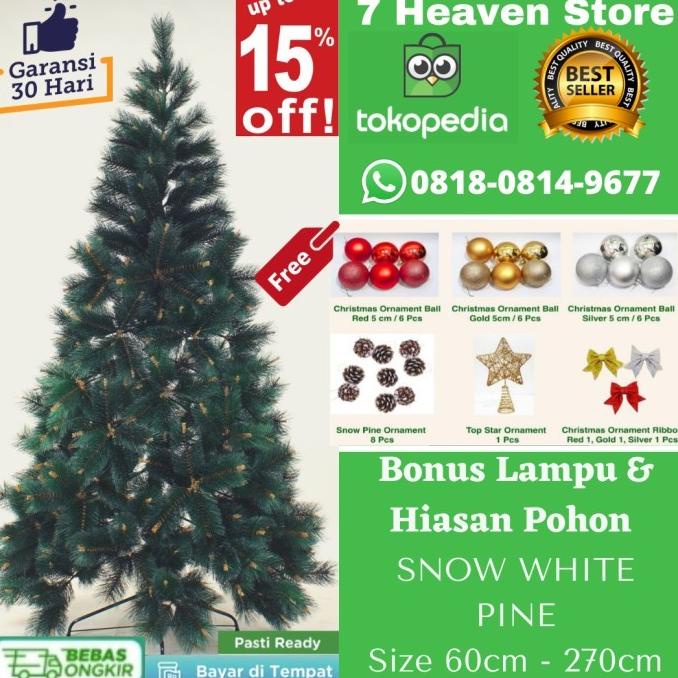 

[PROMO SPESIAL] POHON NATAL TINGGI 1,8 METER 6 FEET 180 CM FREE HIASAN SNOW WHITE PINE
