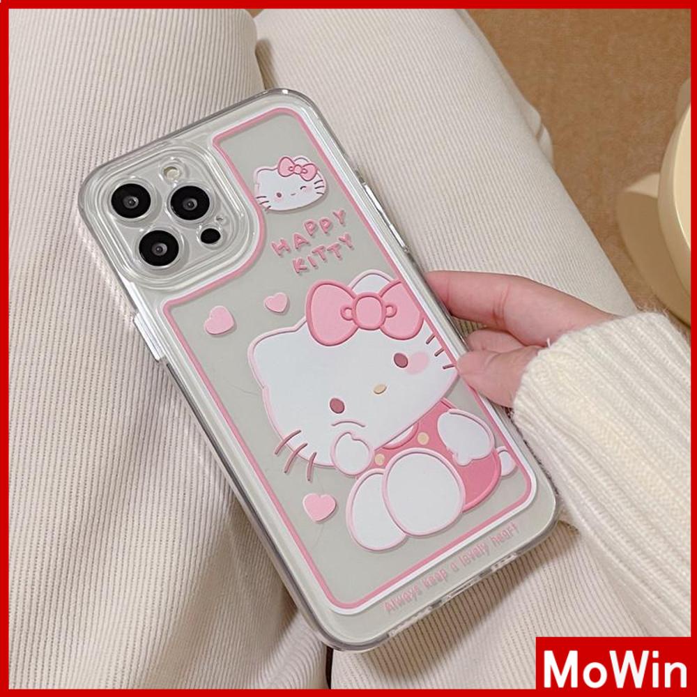 iPhone Case Clear Case Soft Thick TPU Shockproof Super Transparent Protection Camera Plating Button Pink Cartoon Cute For iPhone 13 Pro Max iPhone 12 Pro Max iPhone 11 iPhone 7Plus