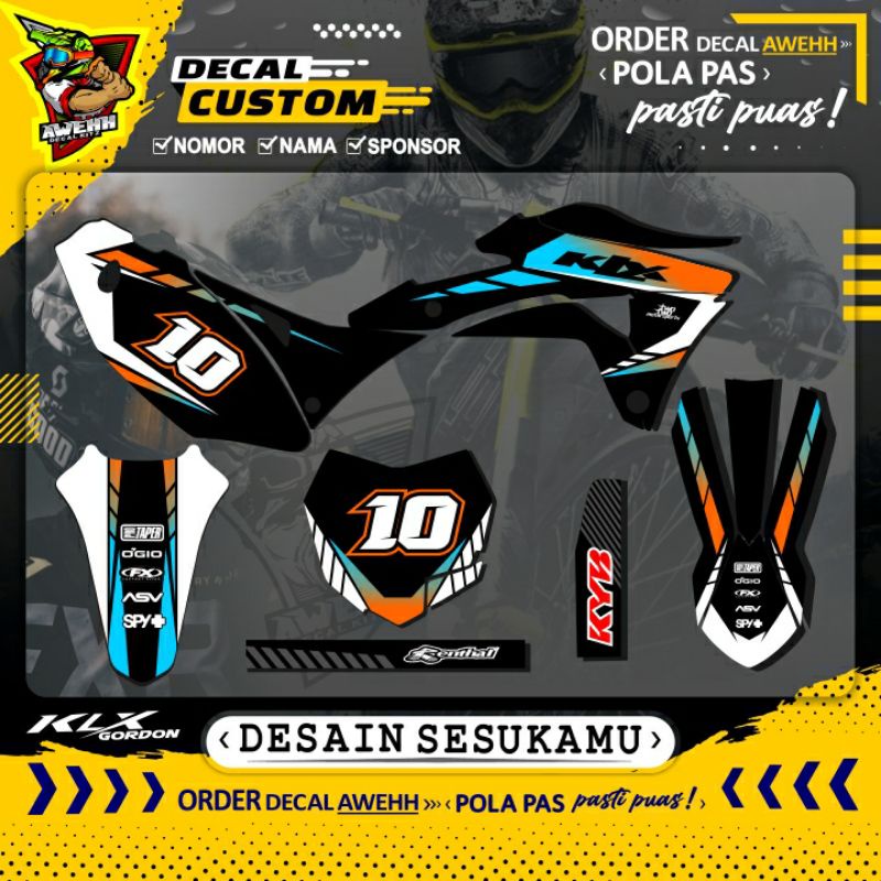 DECAL KLX GORDON - KLX BF - KLX DTRACKER FULL BODY