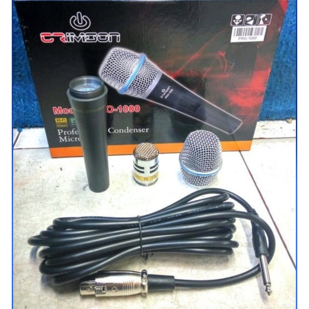 G583 CRIMSON MIC KABEL CONDESOR BESI MICROPHONE MIK CABLE VOKAL CONDENSER MIKROPHONE VOCAL KARAOKE AUDIO MUSIK MUSIC SOUND DJ PANGGUNG STUDIO PIDATO CERAMAH ACARA MEETING KAMERA SUPER CARDIOID DYNAMIC PROFESIONAL PRO MICROPHONES LEGENDARY PERFORM