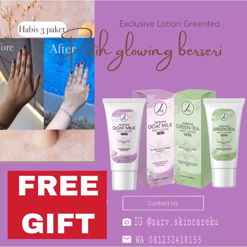 ZARV SKINCARE BODY LOTION BPOM | WHITENING LOTION ZARV