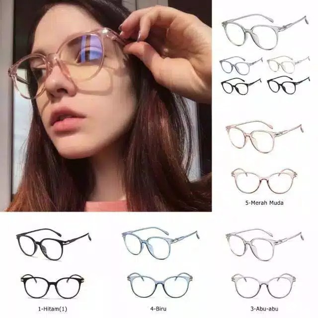 Kacamata Pria/Wanita-Fashion-Anti Radiasi-Lensa Transparan-Sunglasses-Import