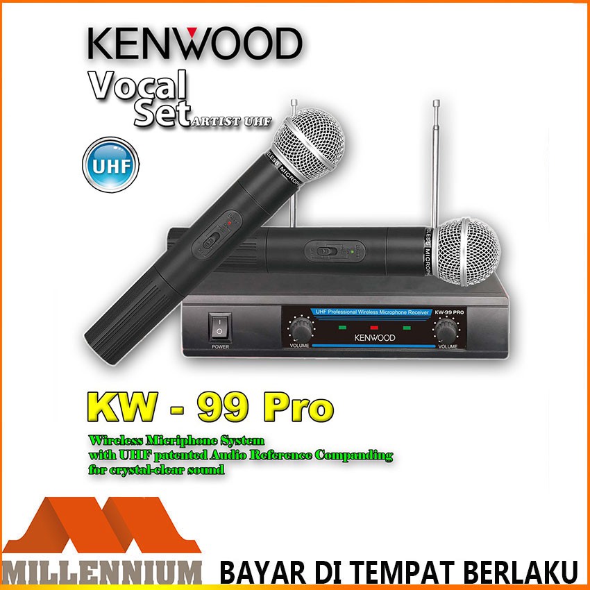 Mic Kenwood KW 99 Microphone Double Wireless UHF Kenwood