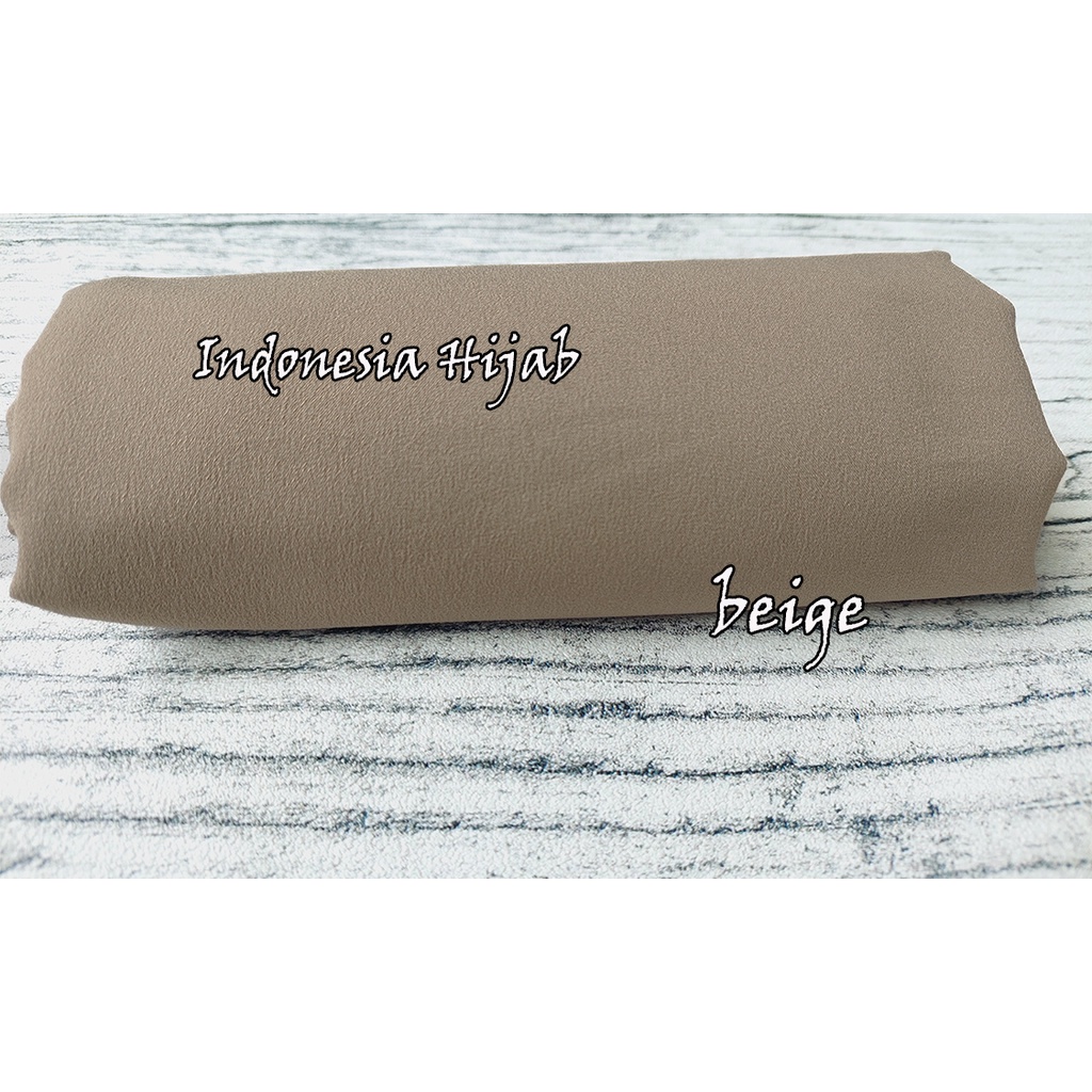 PASHMINA Diamond Premium 170 X 75 cm Jahit Tepi BUKAN DI NECI-Beige