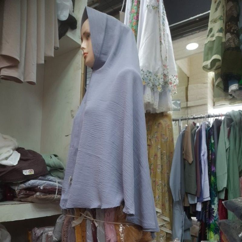 hijab syar,i bergo pet xl cringkle airflow titian asa original