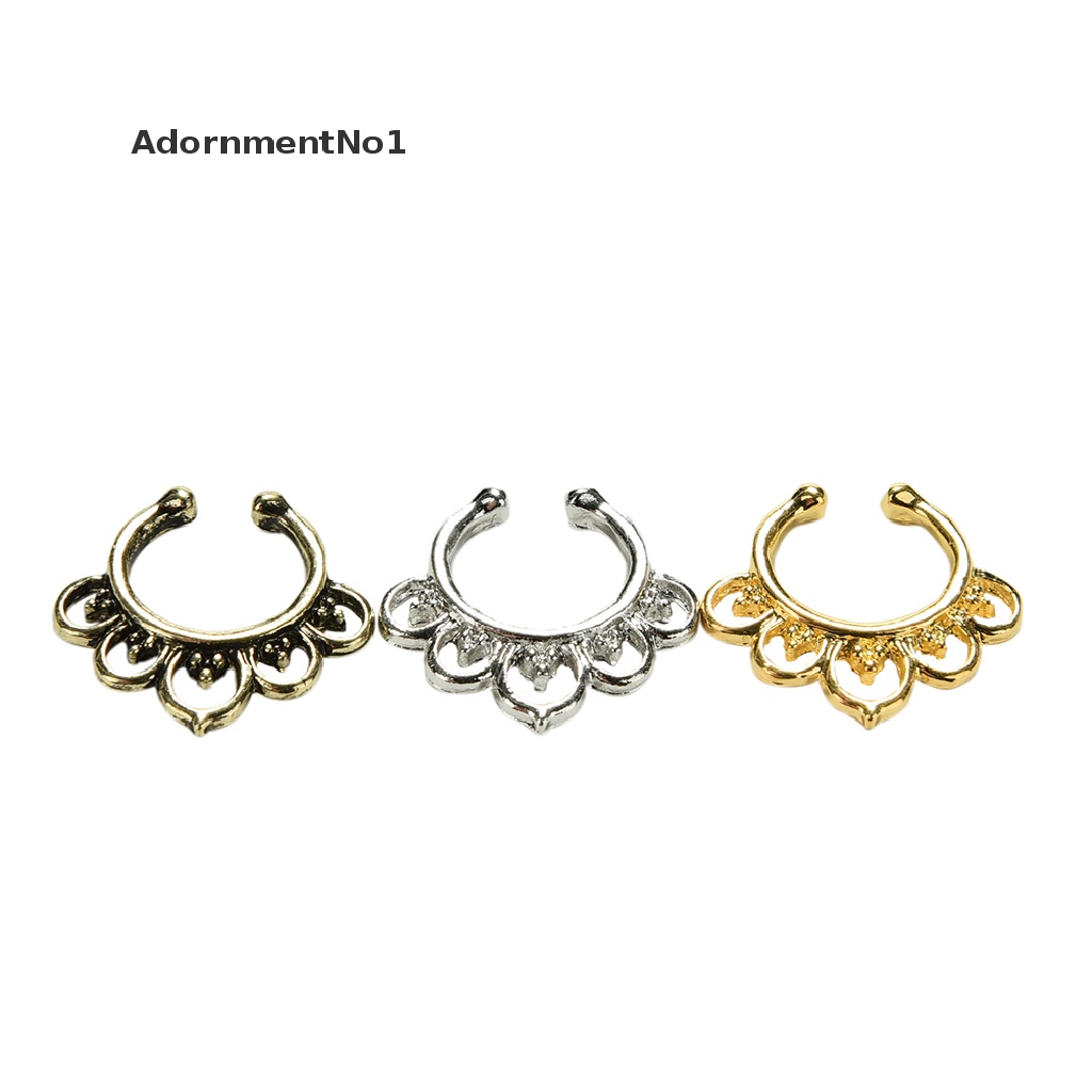 [AdornmentNo1] Fashion Fake Septum Nose Rings Faux Piercing Nose Hoop Nose Studs Body Jewelry [new]