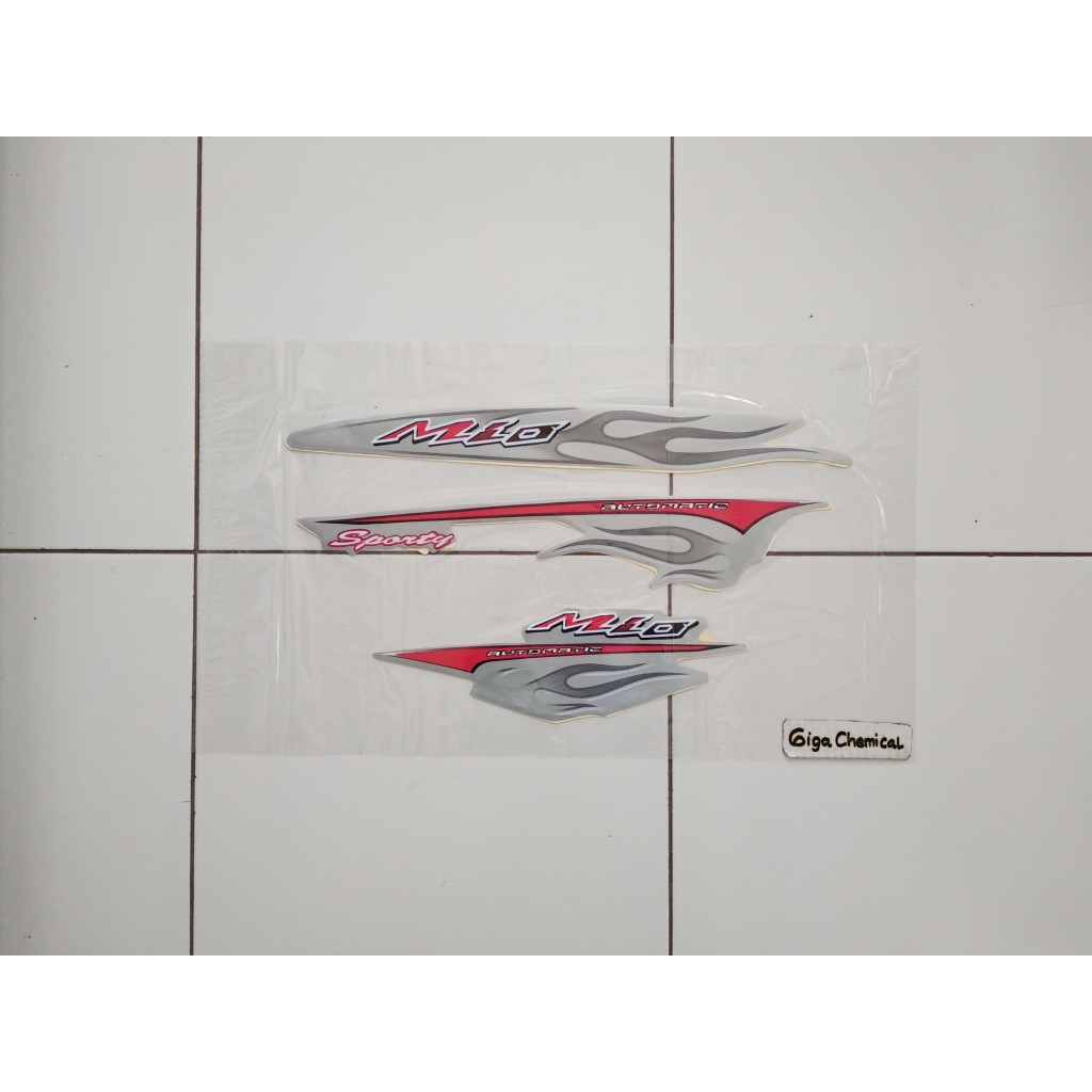 Striping Sticker Lis Yamaha Mio Sporty 2006 2007 Silver