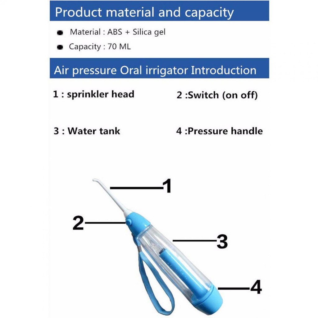 Semprotan Pembersih Sela Gigi SG 01 Dental SPA Water Floss Berkualitas Baik Aman Nyaman Digunakan
