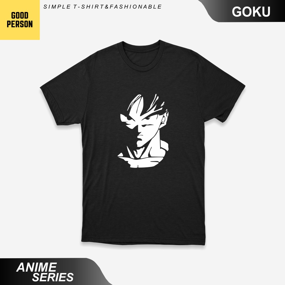 Baju Kaos Anime Goku Siluet Dragon Ball Tshirt Oversize Pria Terbaru Original