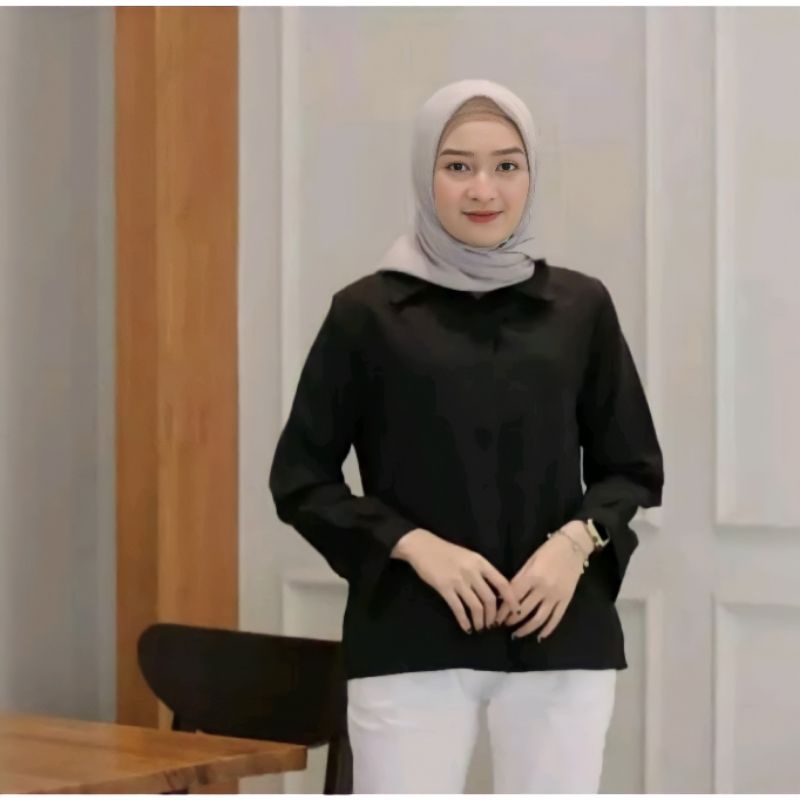 Kemeja OVERSIZE wanita / Kemeja kerja wanita / baju kuliah wanita terlaris