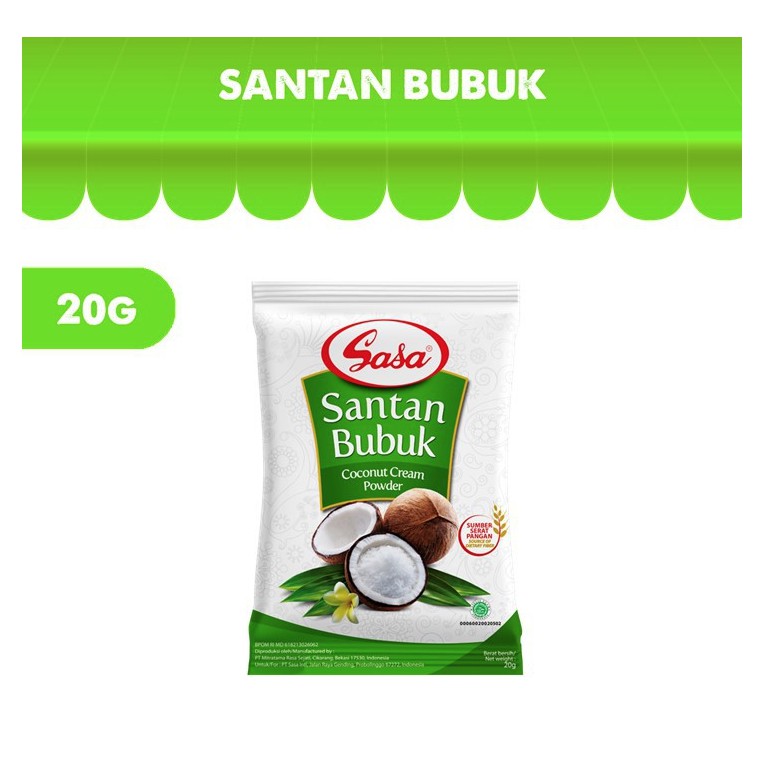 

SASA SANTAN BUBUK KELAPA COCONUT POWDER 20 GR