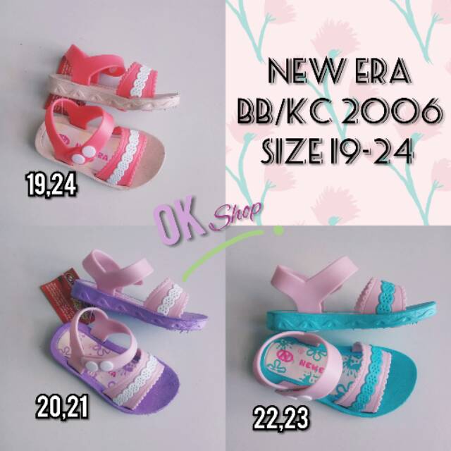  SANDAL  KARET ANAK  LET NEW  ERA  BB KC 2006 SIZE 19 24 