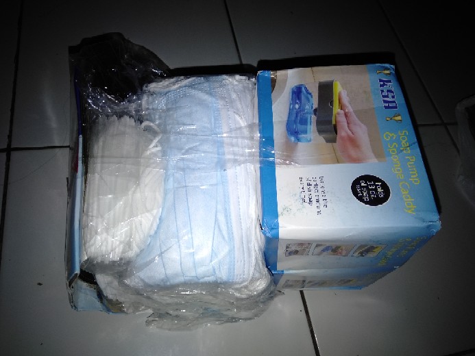 Hokee - Tempat Pompa Sabun Spon Cuci Piring System Soap And Sponge