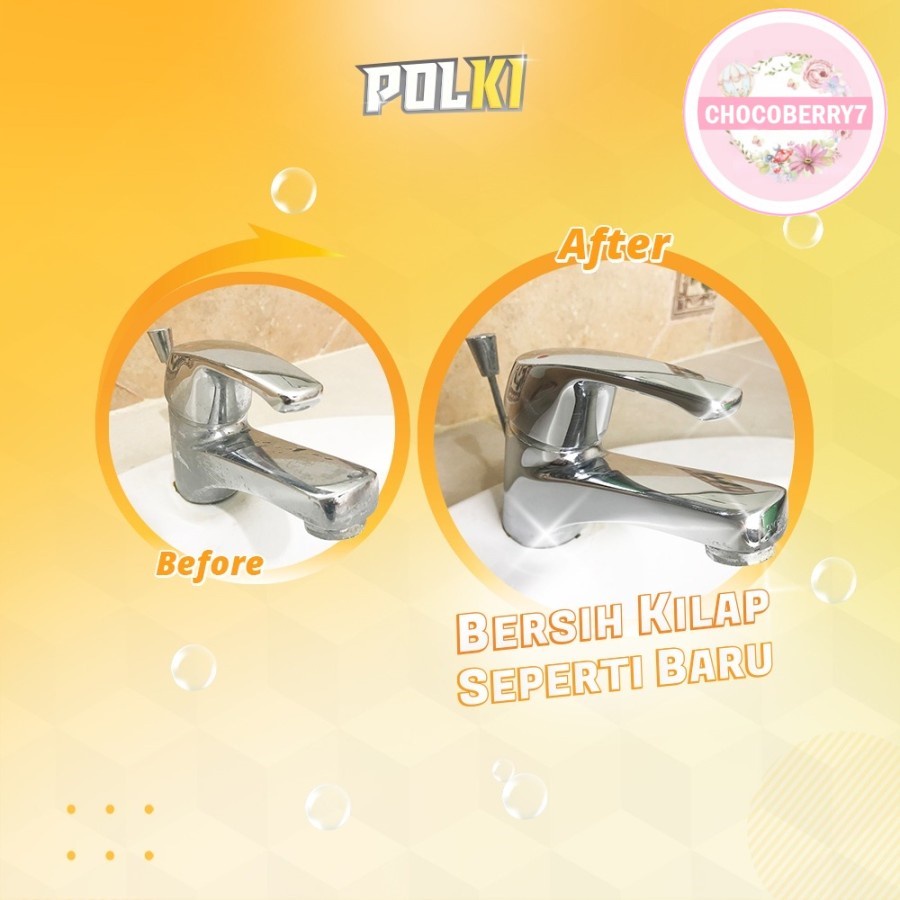 POLKI Pembersih Kerak Serbaguna 100 ml Kaca Panci Stainless Steel