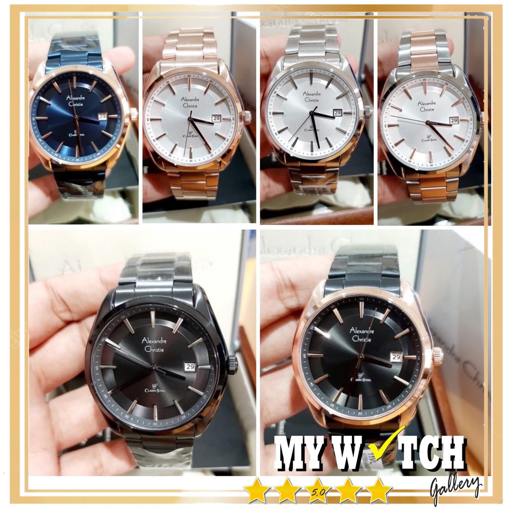 Jam Tangan Alexandre Christie / Alexander Pria AC 8648 MD Original Diameter 4,6 cm