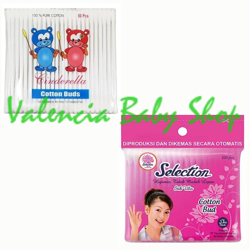 Cotton Buds Cinderella 50pcs / Cotton Buds Selection 100pcs