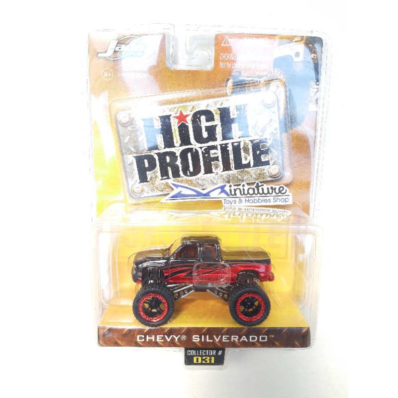 Diecast Miniatur Mainan Anak Cowok Skala 1/64 Jada Toys High Profile Rare Chevy Silverado Tribal