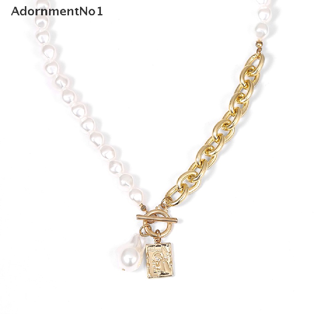 (AdornmentNo1) Kalung Choker Rantai Liontin Mutiara Hollow Out Untuk Wanita