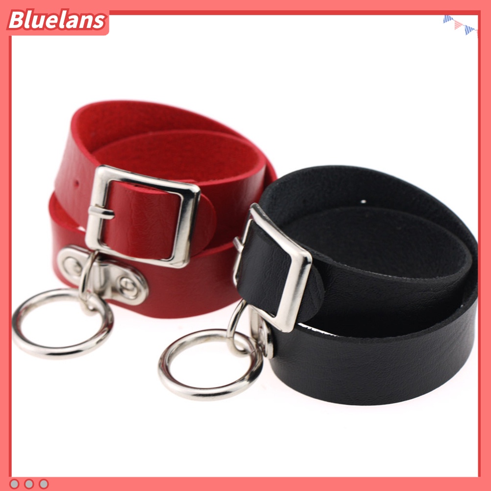 Bluelans Harajuku Punk Rivet Love Heart Lock Faux Leather Collar Choker Necklace Jewelry