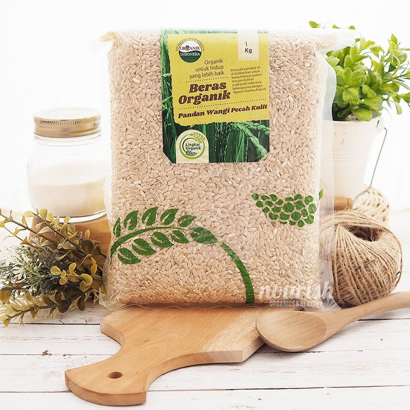 Lingkar Organik, Organic Brown Rice 1 kg (Beras Coklat Organik)