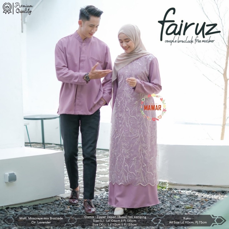 fairuz couple broklat/gamis couple/gamis lebaran/couple lebaran