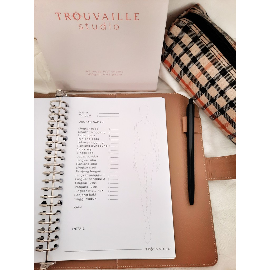 Isi binder A5 / Buku Sketsa Fashion / Binder Fashion Design / Buku Fashion Design-Fashion Project