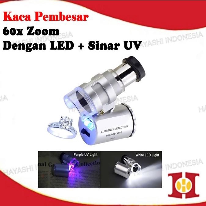 

Big Sale Microscope Mikroskop 60x pembesar lens zoom batu cincin kaca pembesar Big Sale