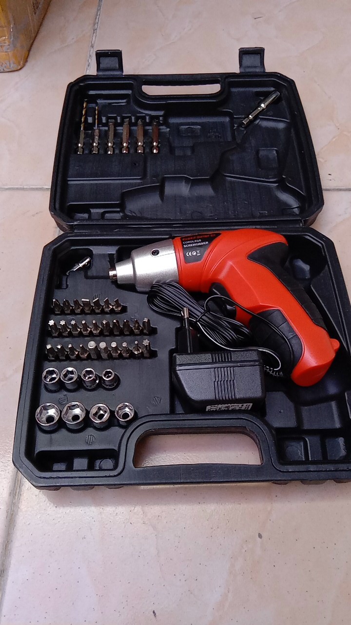 [best Quality] Cordless Multifunction Screwdriver Electric 4.8v Set 45pcs
