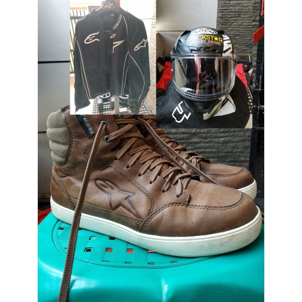 JUAL SECOND PAKET HEMAT. HELM AIROH ROCKSTAR MONSTER ENERGI. JACKET ALPINESTARS XL. ALPINESTARS BROW