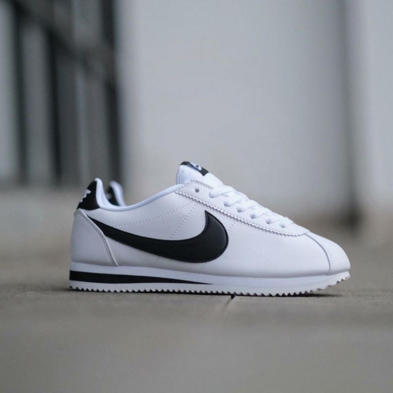 nike cortez basic leather black