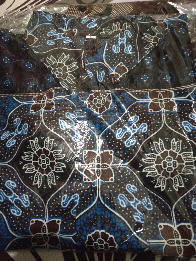 Kemeja Batik Lengan Panjang 021 Risna Batik Hrb0626 Hem Batik Murah Seno Sogan Bakung Padi Manggar