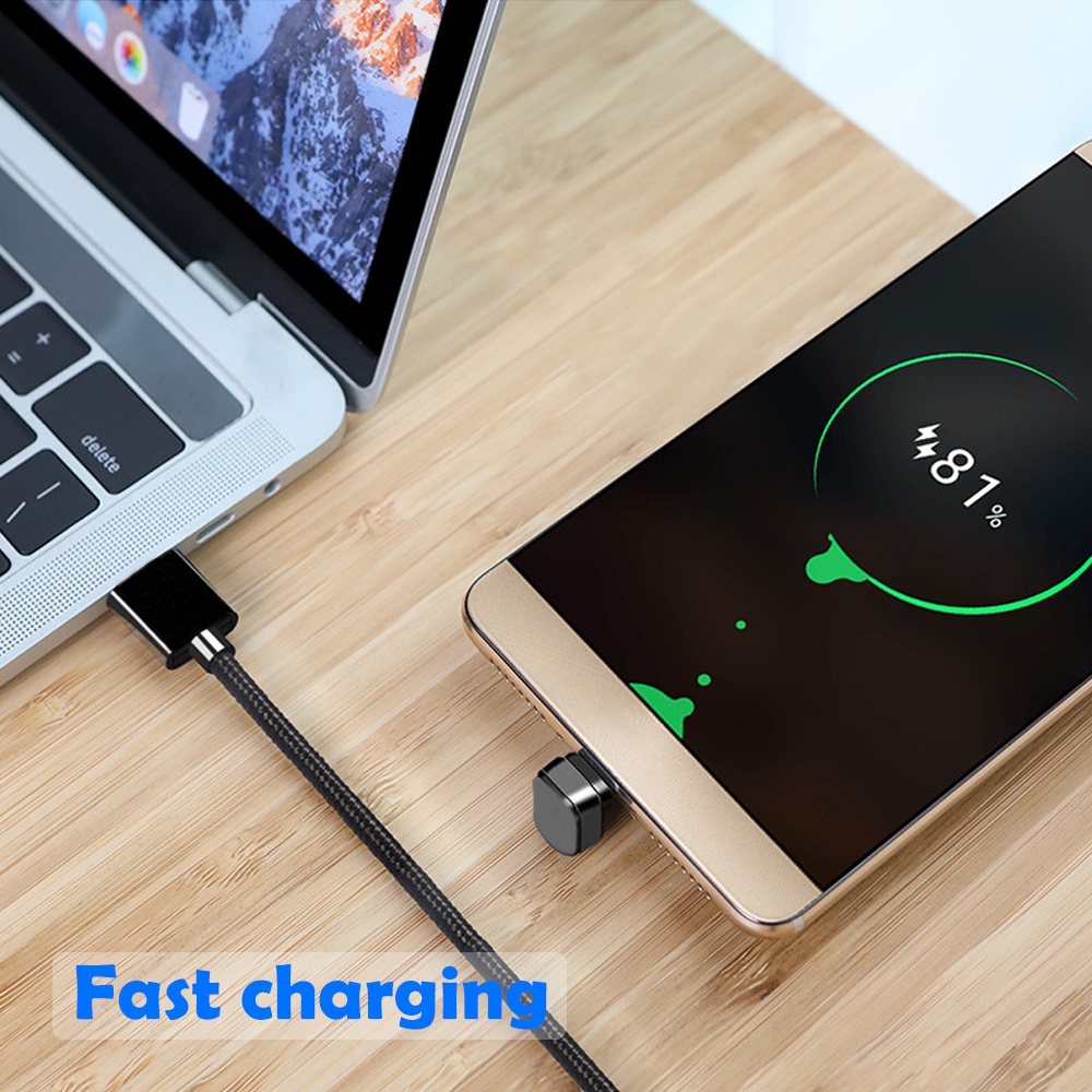 New u-shaped Cable Fast Charging 180° Elbow Data Cable For iPhone Games