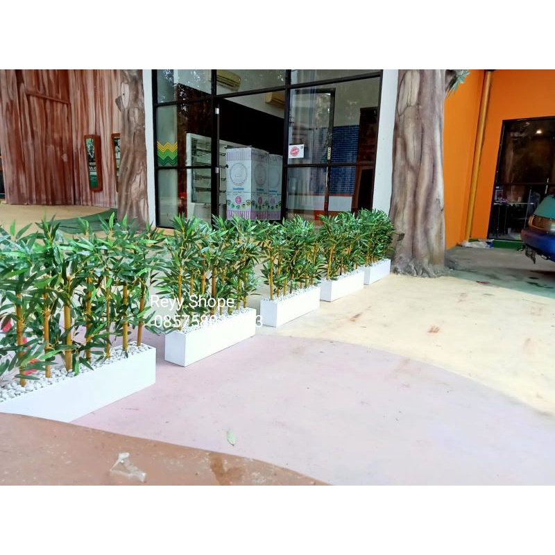 bunga hias plastik/bunga partisi bambu/sekat ruangan