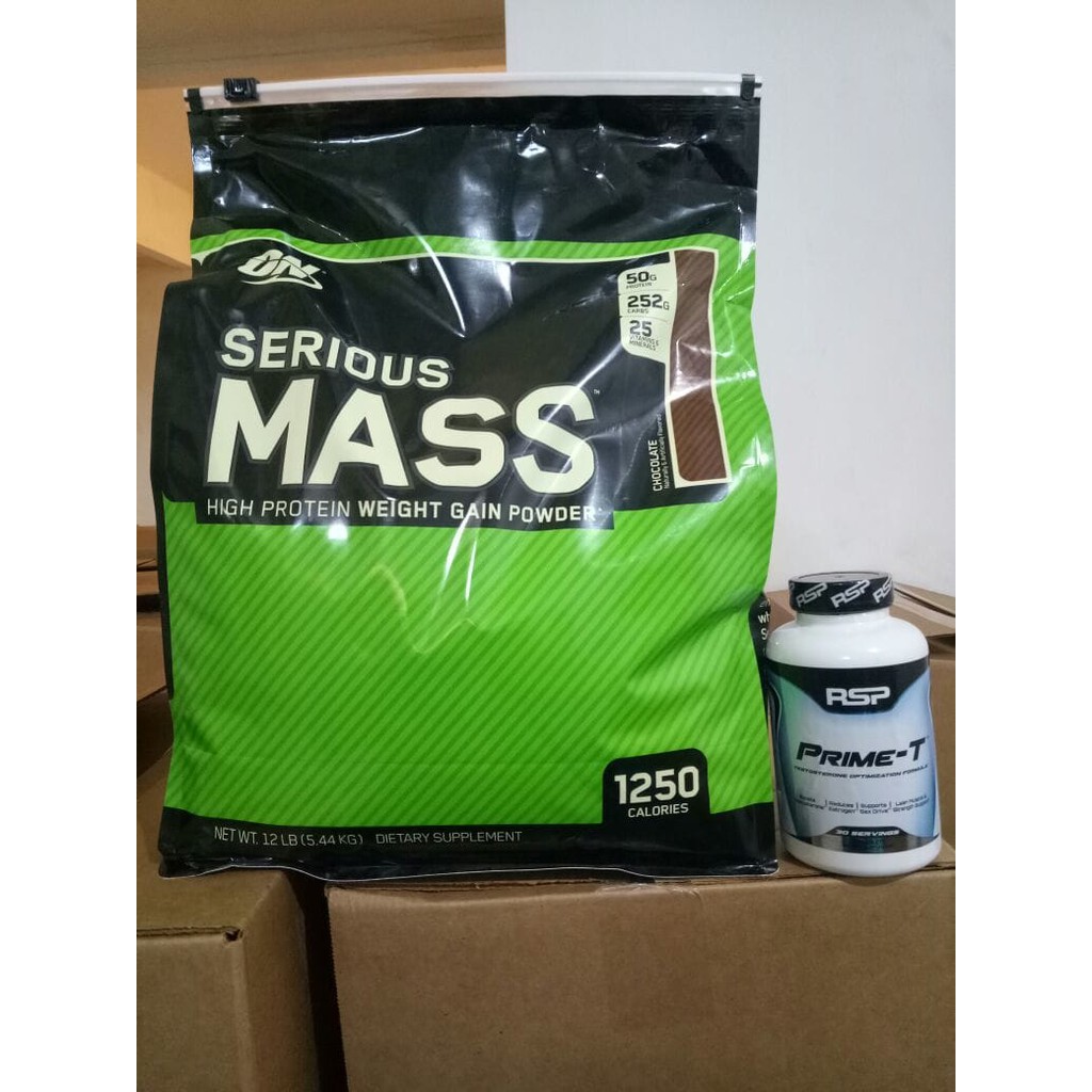 HOT SALE TERLARIS SUPLEMEN FITNESS ON Serious Mass Gainer 12 lbs Bundling RSP Prime T