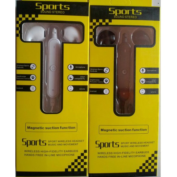 terbaik  Headset Bluetooth New Sport Handsfree Earphone Headphones Bluetooth