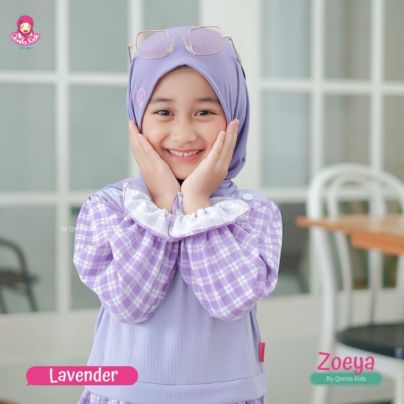 [READY STOCK] gamis Zoeya by Qonita kids size XL (5-6)th