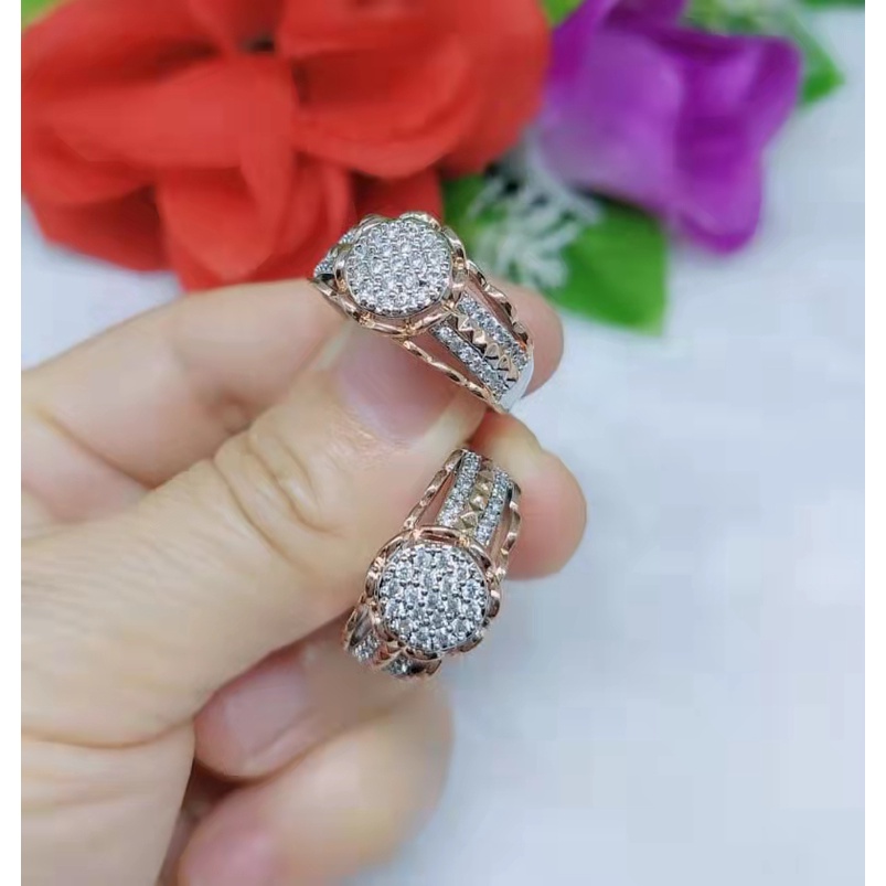 Cincin Kombinasi Permata Lapis Emas Perhiasan B52-55