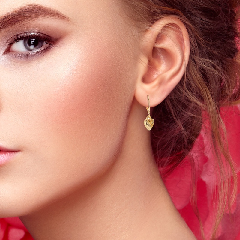 5 Pasang / Set Anting Stud Bentuk Kupu-Kupu Lingkaran Aksen Mutiara Warna Emas Gaya Retro Korea Untuk Wanita