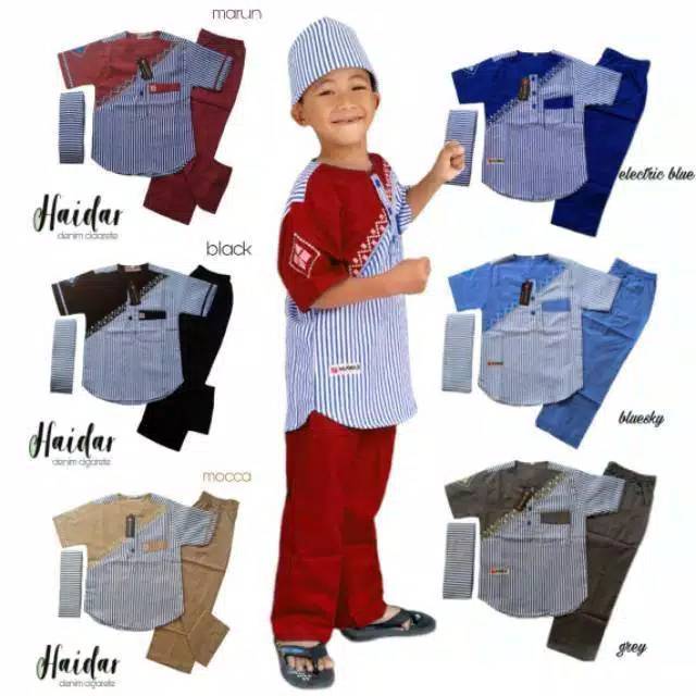 Koko anak Haidar by Mawar Fashion Exclusive desain Embordiry