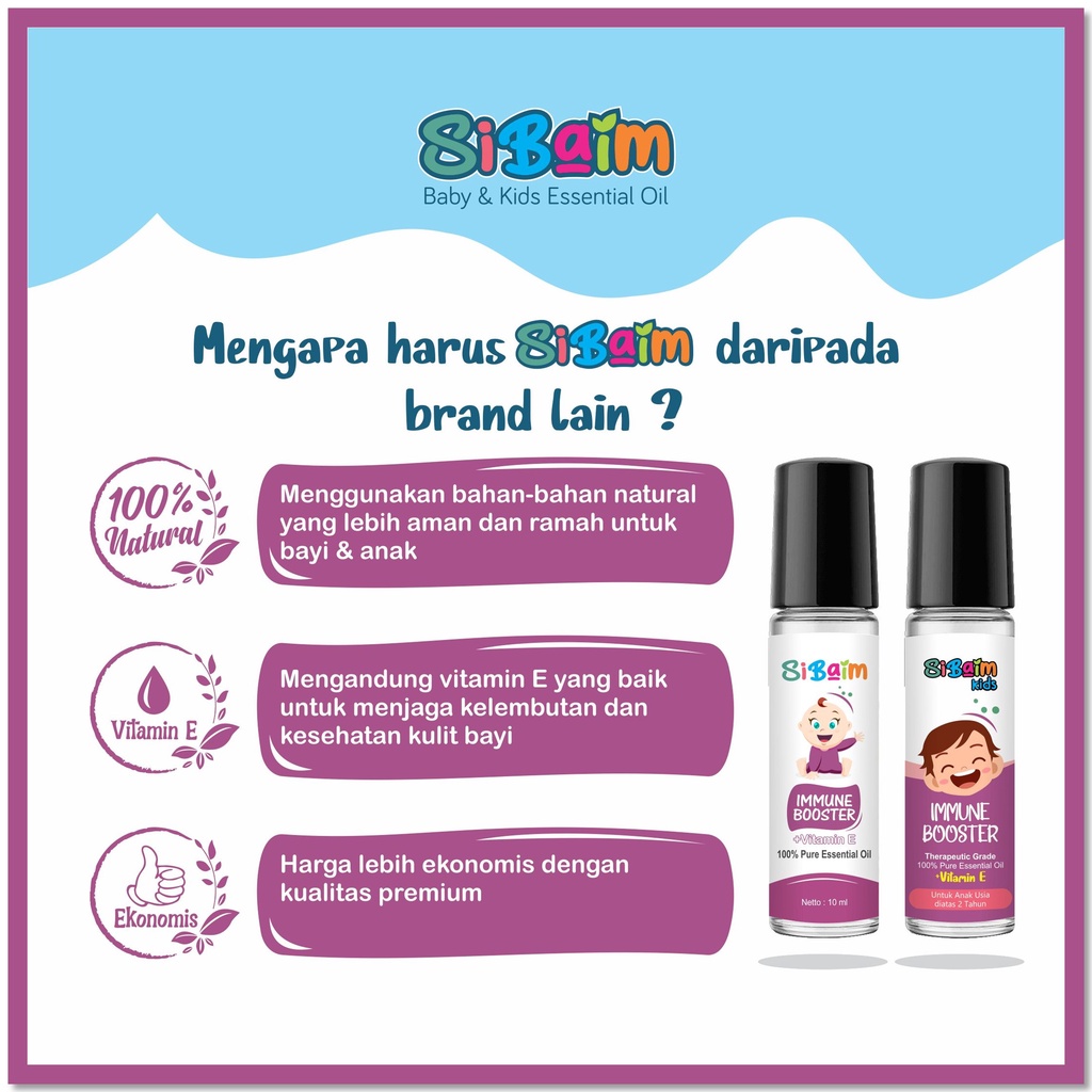 Meningkatkan Sistem Kekebalan Tubuh Bayi - SIBAIM BABY IMMUNE BOOSTER Essential Oil 10ml by psikopediastore