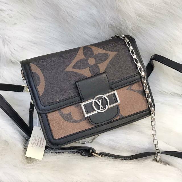 LV DAUPHINE LOUIS VUITTON GIANT LOGO TAS PESTA SELEMPANG PUNDAK SLING BAG CROSSBODY SHOULDER BAG