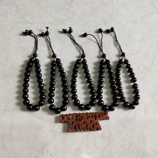 ( SUPER MURAH ) Grosir 5 pcs gelang kokka kaukah kaokah fukakah koka bulat 8 mm hitam