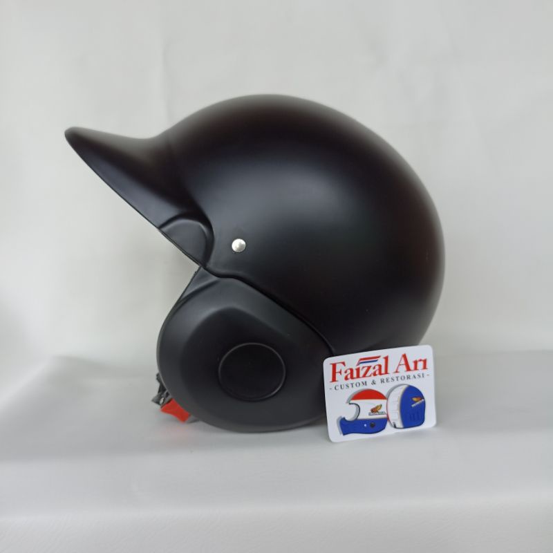 Helm Astrea Baseball Hitam doft Polos