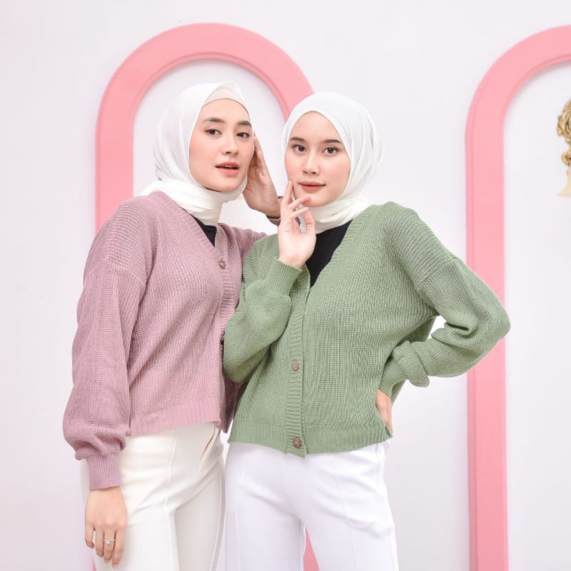 SHIREN CARDIE STARDA TANGAN BALOON KARDIGAN RAJUT KANCING-1