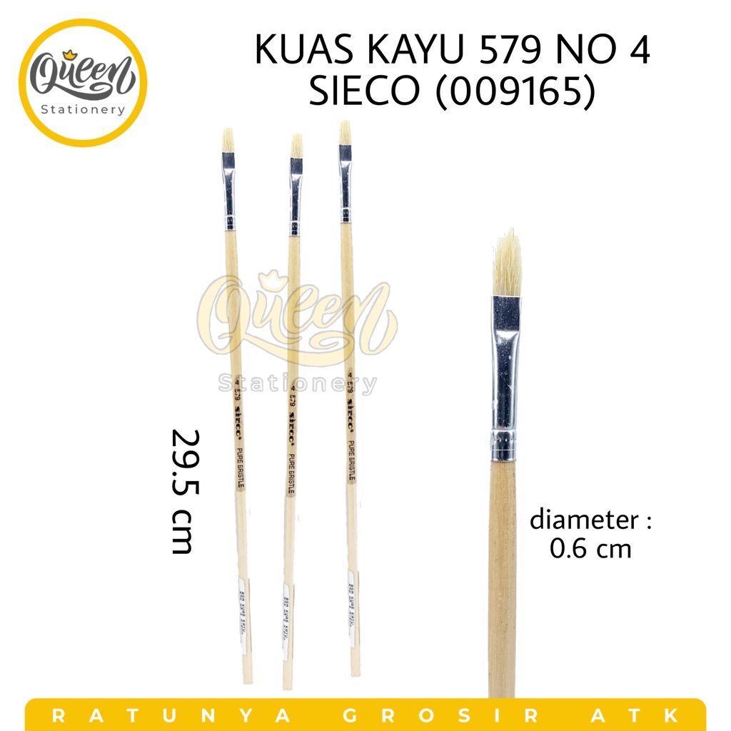 

1 PCS KUAS KAYU 579 NO 4 SIECO / KUAS LUKIS / ALAT MELUKIS / KUAS KAYU (009165)
