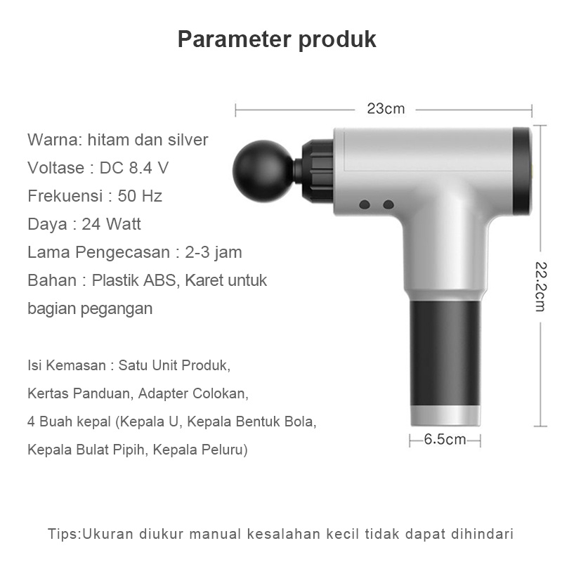 Alat Pijat Getar [A] Otot Badan Elektrik Fascia Massage Gun Muscle